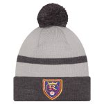 men8217s real salt lake new era gray 2025 kickoff cuffed knit hat with pom | San Jose Earthquakes Hats, Jerseys & MLS Apparel