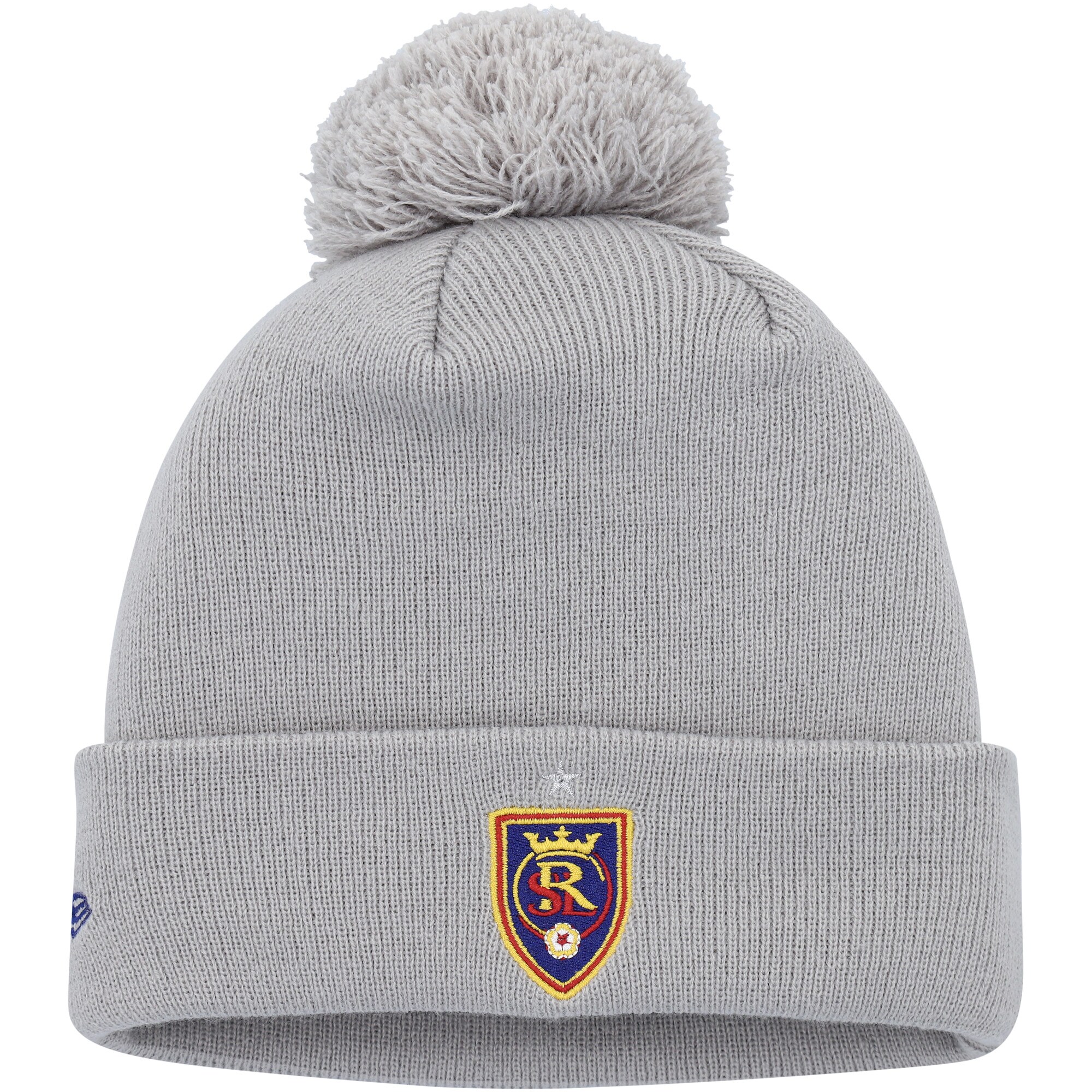men8217s real salt lake new era gray jersey hook cuffed knit hat with pom | San Jose Earthquakes Hats, Jerseys & MLS Apparel