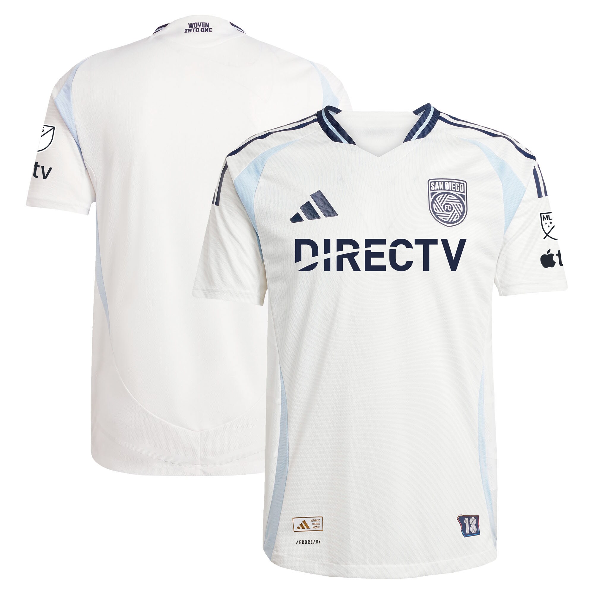 men8217s san diego fc adidas white 2025 woven into one authentic jersey | San Jose Earthquakes Hats, Jerseys & MLS Apparel