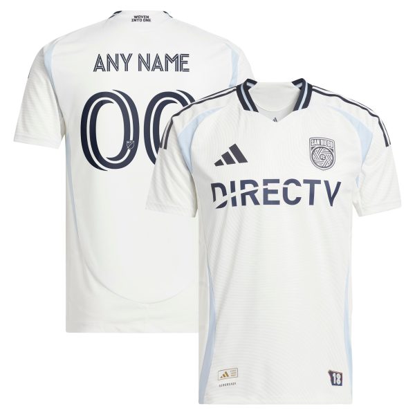 men8217s san diego fc adidas white 2025 woven into one replica custom jersey | San Jose Earthquakes Hats, Jerseys & MLS Apparel