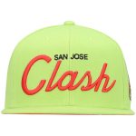 men8217s san jose clash mitchell amp ness green historic logo since 821796 foundation script snapback hat | San Jose Earthquakes Hats, Jerseys & MLS Apparel