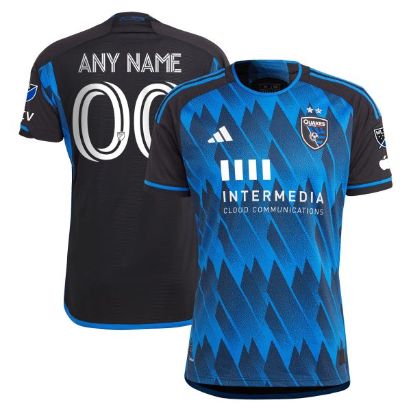 men8217s san jose earthquakes adidas blue 2023 active fault jersey authentic custom jersey | San Jose Earthquakes Hats, Jerseys & MLS Apparel