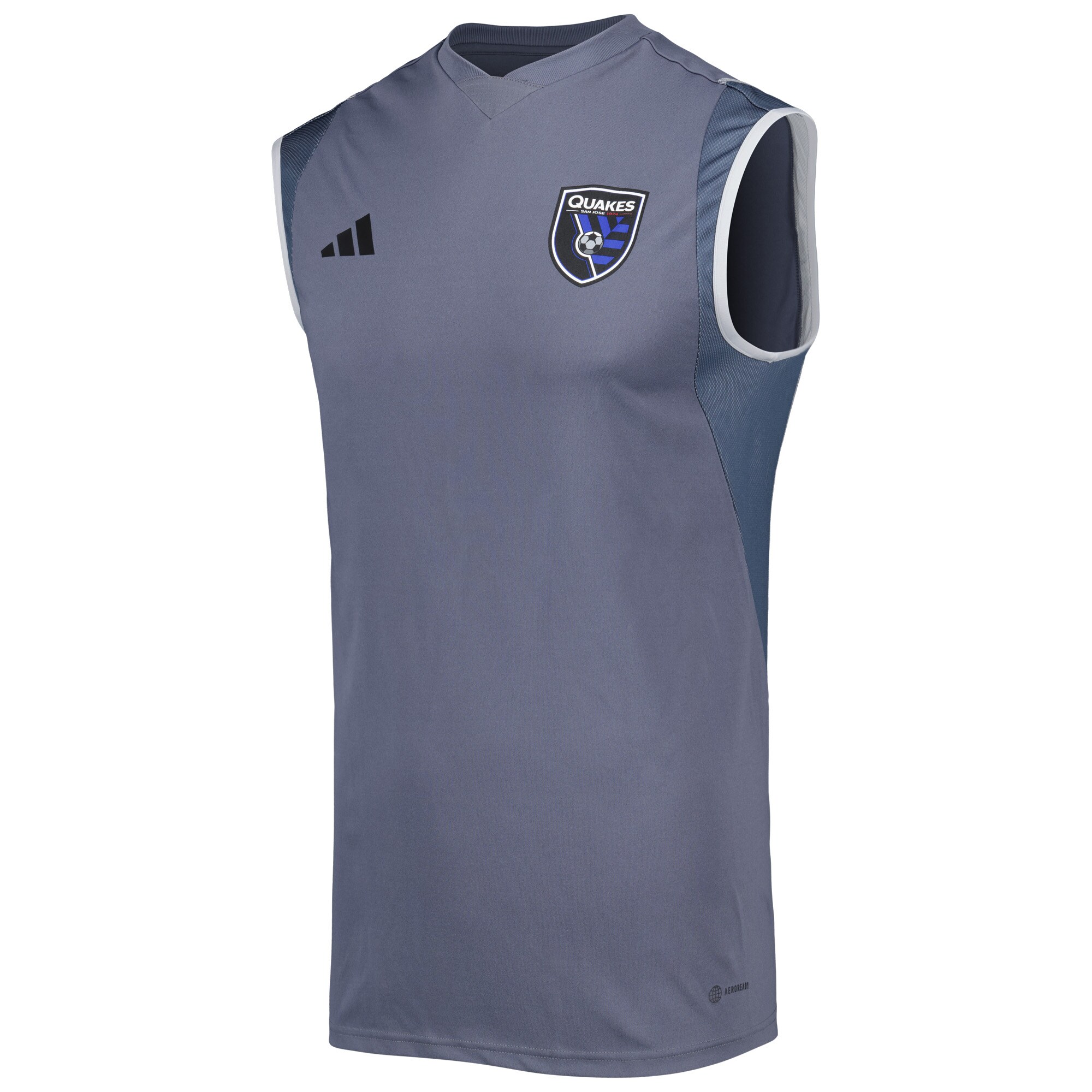 men8217s san jose earthquakes adidas gray 2023 on-field sleeveless training jersey | San Jose Earthquakes Hats, Jerseys & MLS Apparel