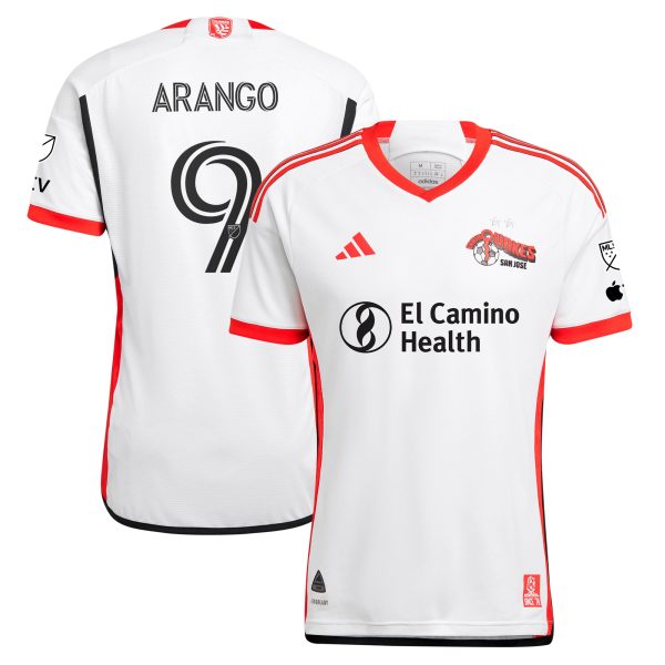 men8217s san jose earthquakes cristian arango adidas white 2025 the 50 kit authentic player jersey | San Jose Earthquakes Hats, Jerseys & MLS Apparel