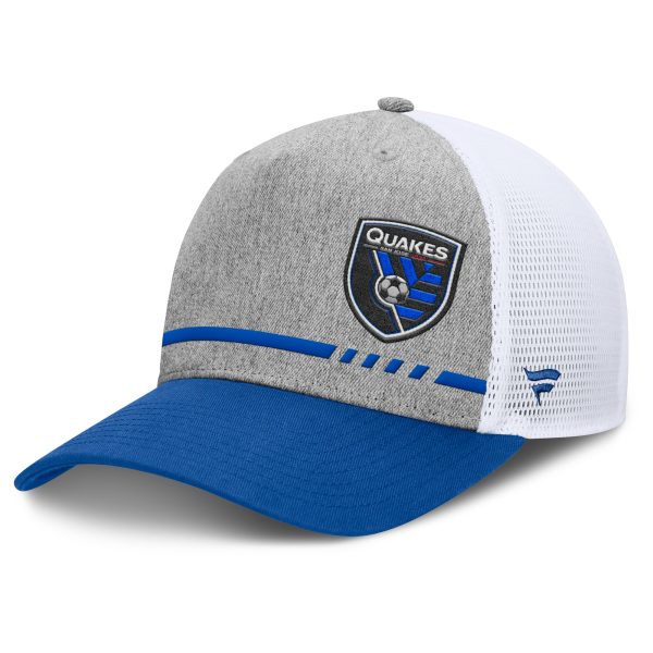 men8217s san jose earthquakes fanatics heather gray low block trucker adjustable hat | San Jose Earthquakes Hats, Jerseys & MLS Apparel