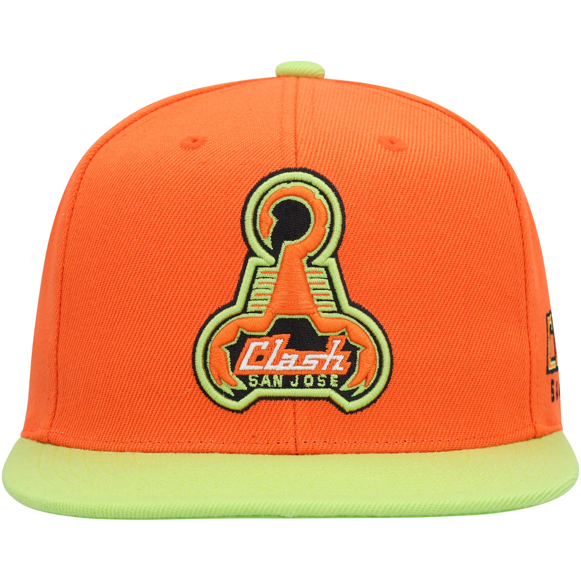men8217s san jose earthquakes mitchell amp ness orange throwback logo snapback hat | San Jose Earthquakes Hats, Jerseys & MLS Apparel