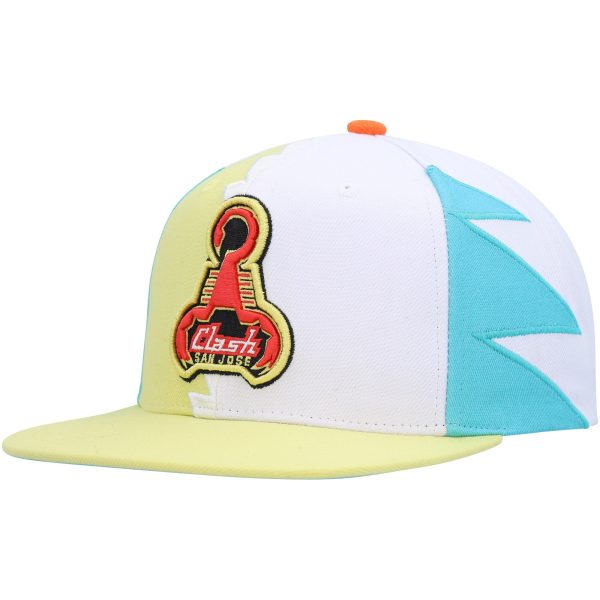 men8217s san jose earthquakes mitchell amp ness white jersey hook snapback hat | San Jose Earthquakes Hats, Jerseys & MLS Apparel