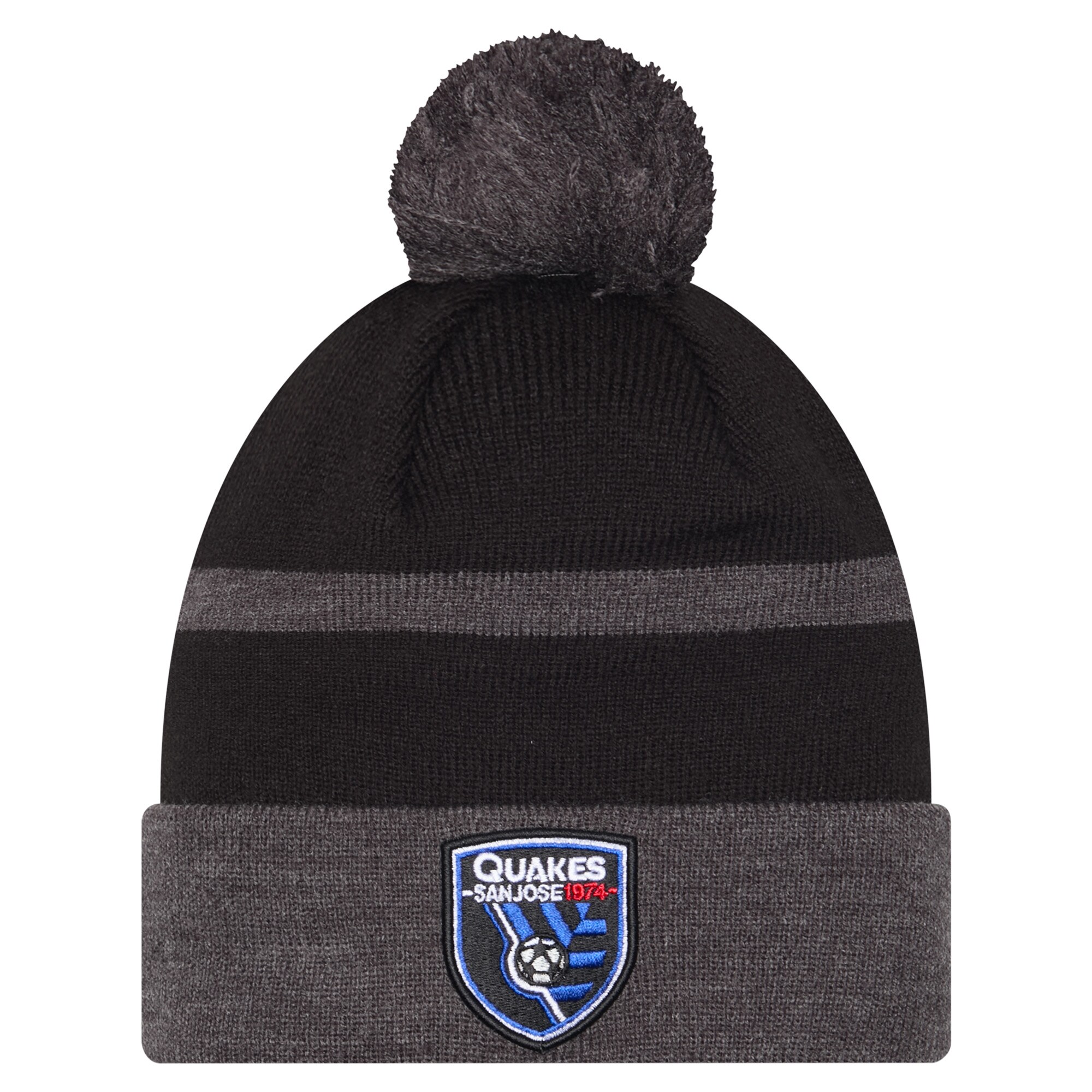 men8217s san jose earthquakes new era black 2025 kickoff cuffed knit hat with pom | San Jose Earthquakes Hats, Jerseys & MLS Apparel