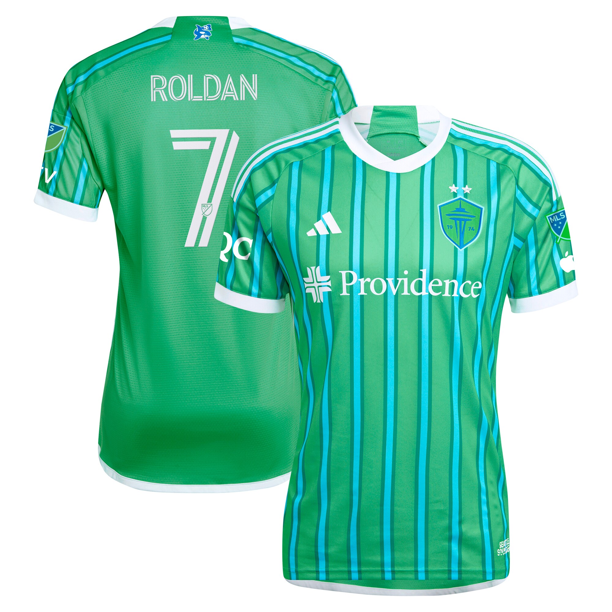 men8217s seattle sounders fc cristian roldan adidas green 2024 the anniversary kit authentic player jersey | San Jose Earthquakes Hats, Jerseys & MLS Apparel