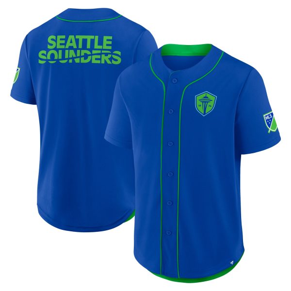 men8217s seattle sounders fc fanatics blue injury time baseball jersey | San Jose Earthquakes Hats, Jerseys & MLS Apparel