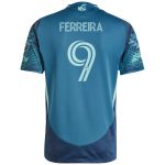 men8217s seattle sounders fc jesus ferreira adidas blue 2025 the salish sea kit authentic player jersey | San Jose Earthquakes Hats, Jerseys & MLS Apparel