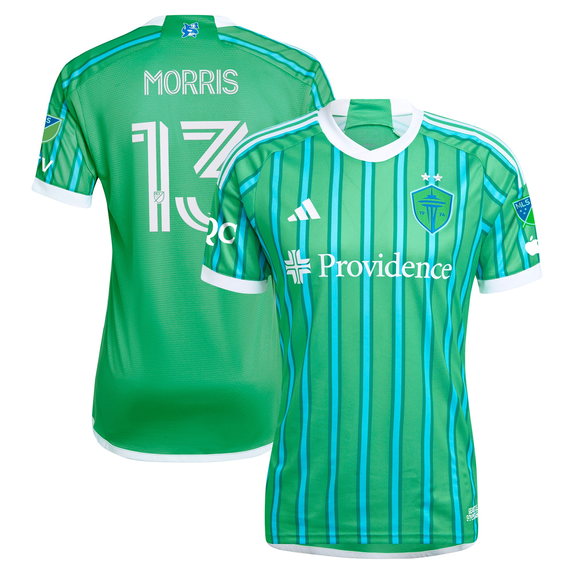 men8217s seattle sounders fc jordan morris adidas green 2024 the anniversary kit authentic player jersey | San Jose Earthquakes Hats, Jerseys & MLS Apparel