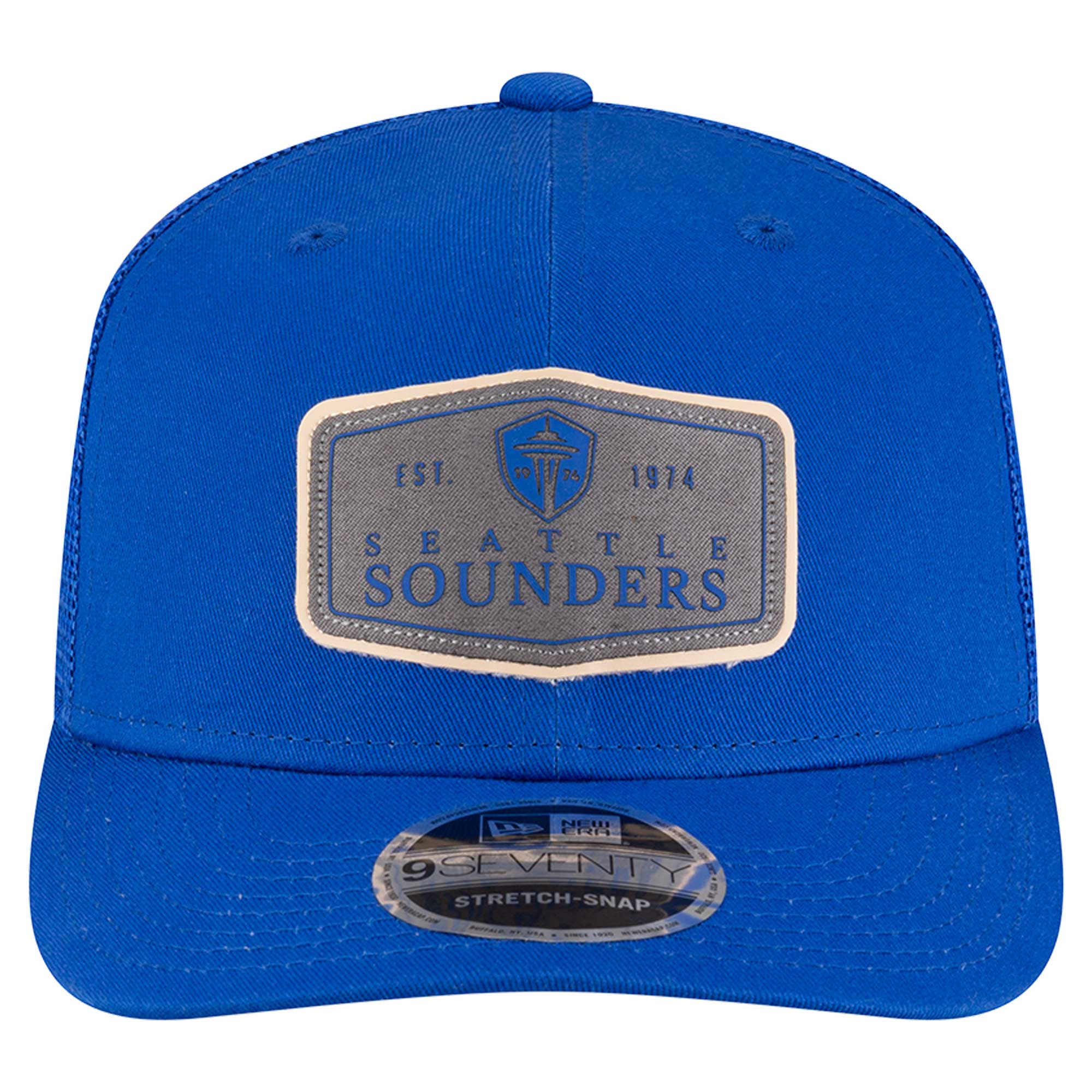 men8217s seattle sounders fc new era blue labeled 9seventy trucker stretch-snap adjustable hat | San Jose Earthquakes Hats, Jerseys & MLS Apparel
