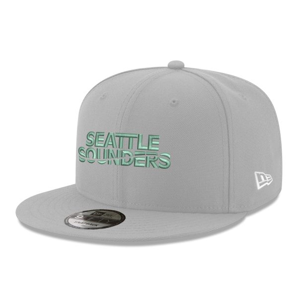 men8217s seattle sounders fc new era gray wordmark 9fifty snapback hat | San Jose Earthquakes Hats, Jerseys & MLS Apparel