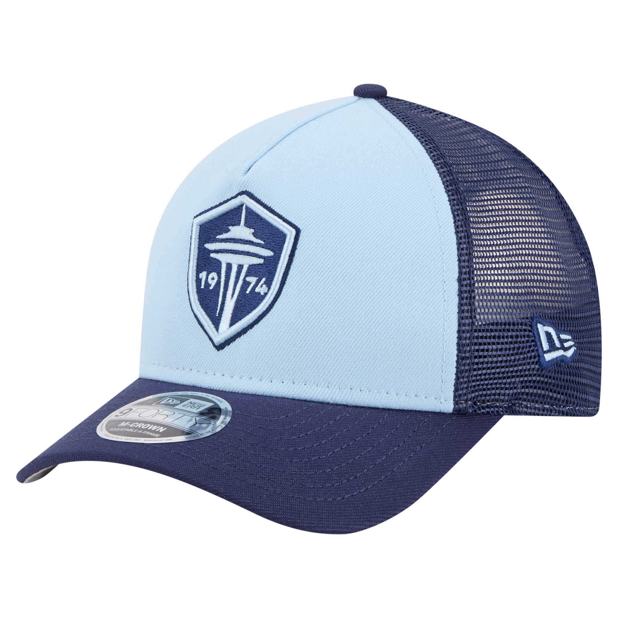 men8217s seattle sounders fc new era light blue color pack 9forty a-frame adjustable trucker hat | San Jose Earthquakes Hats, Jerseys & MLS Apparel