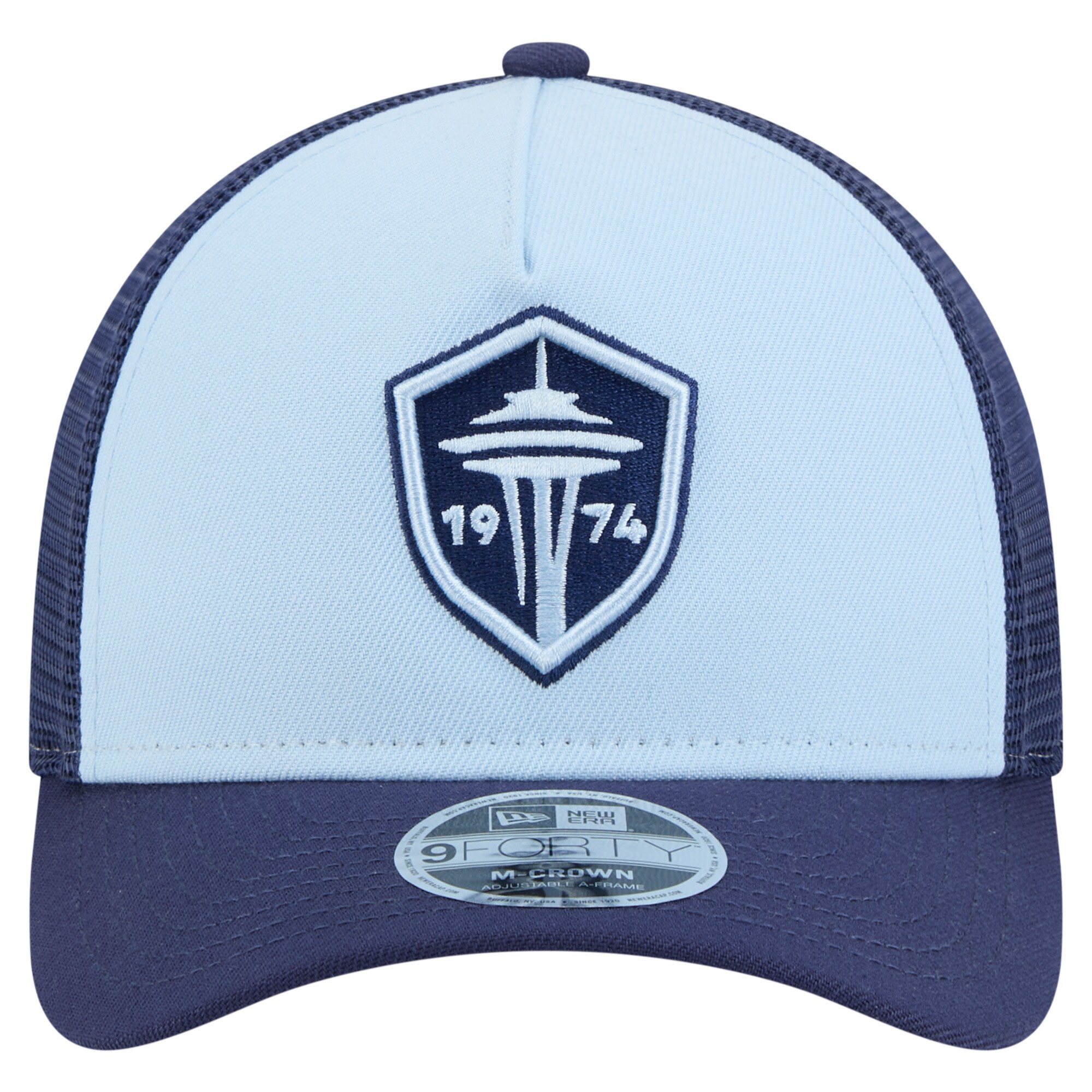 men8217s seattle sounders fc new era light blue color pack 9forty a-frame adjustable trucker hat | San Jose Earthquakes Hats, Jerseys & MLS Apparel