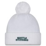 men8217s seattle sounders fc new era white 2025 jersey hook cuffed knit hat with pom | San Jose Earthquakes Hats, Jerseys & MLS Apparel
