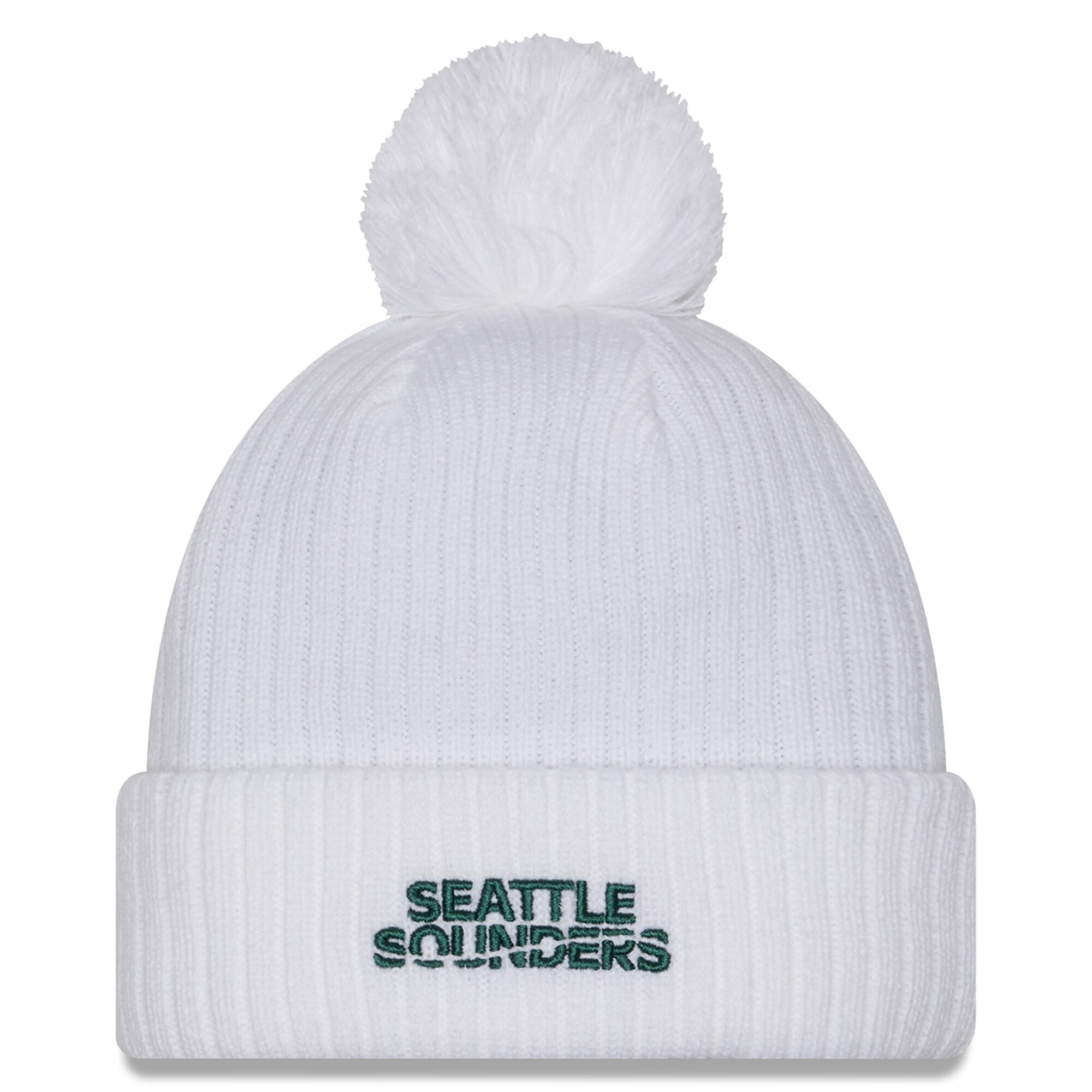 men8217s seattle sounders fc new era white 2025 jersey hook cuffed knit hat with pom | San Jose Earthquakes Hats, Jerseys & MLS Apparel