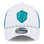 men8217s seattle sounders fc new era whiteblue court sport foam a-frame 9forty adjustable trucker hat | San Jose Earthquakes Hats, Jerseys & MLS Apparel