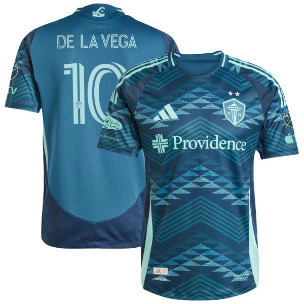 men8217s seattle sounders fc pedro de la vega adidas blue 2025 the salish sea kit authentic player jersey | San Jose Earthquakes Hats, Jerseys & MLS Apparel