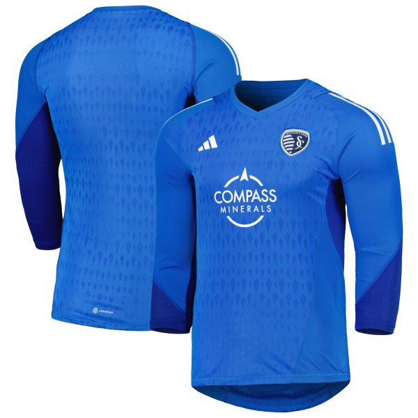 men8217s sporting kansas city adidas blue 2023 goalkeeper long sleeve replica jersey | San Jose Earthquakes Hats, Jerseys & MLS Apparel