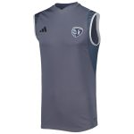 men8217s sporting kansas city adidas gray 2023 on-field sleeveless training jersey | San Jose Earthquakes Hats, Jerseys & MLS Apparel