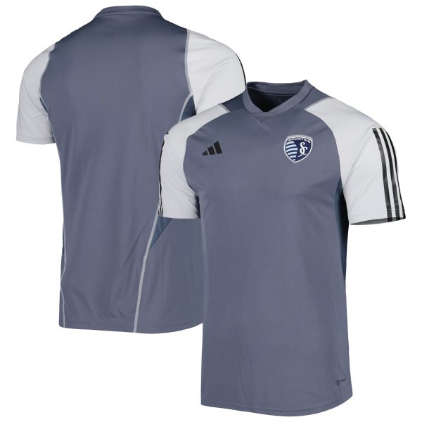 men8217s sporting kansas city adidas gray 2023 on-field training jersey | San Jose Earthquakes Hats, Jerseys & MLS Apparel