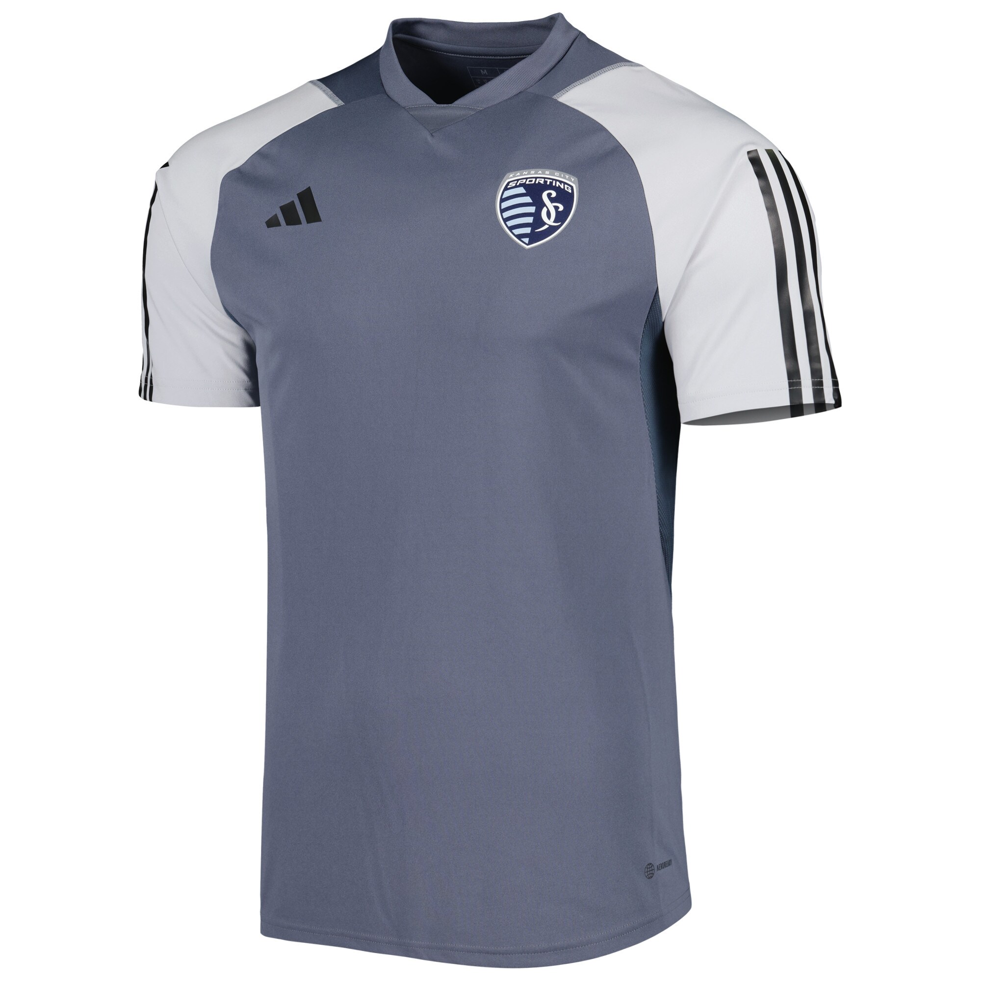 men8217s sporting kansas city adidas gray 2023 on-field training jersey | San Jose Earthquakes Hats, Jerseys & MLS Apparel