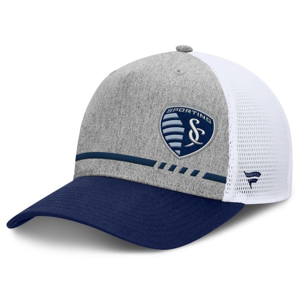 men8217s sporting kansas city fanatics heather gray low block trucker adjustable hat | San Jose Earthquakes Hats, Jerseys & MLS Apparel