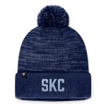 men8217s sporting kansas city fanatics heather navy low key cuffed knit hat with pom | San Jose Earthquakes Hats, Jerseys & MLS Apparel