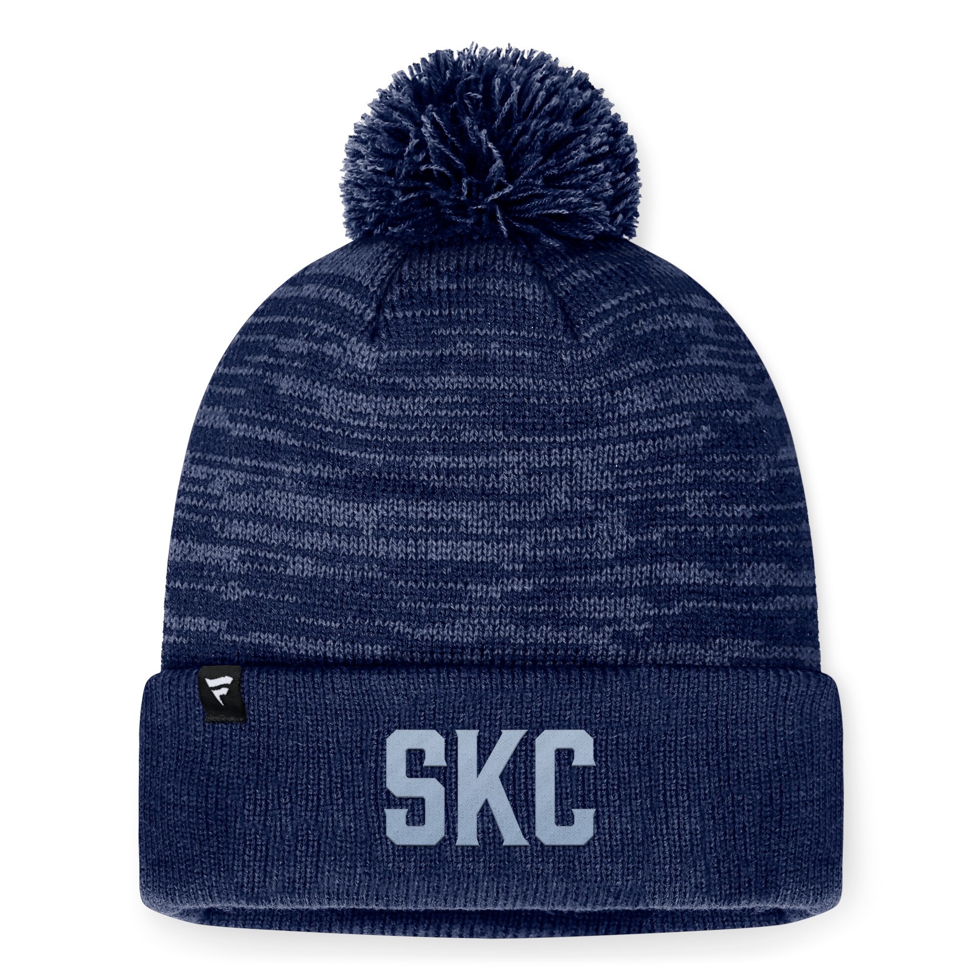men8217s sporting kansas city fanatics heather navy low key cuffed knit hat with pom | San Jose Earthquakes Hats, Jerseys & MLS Apparel