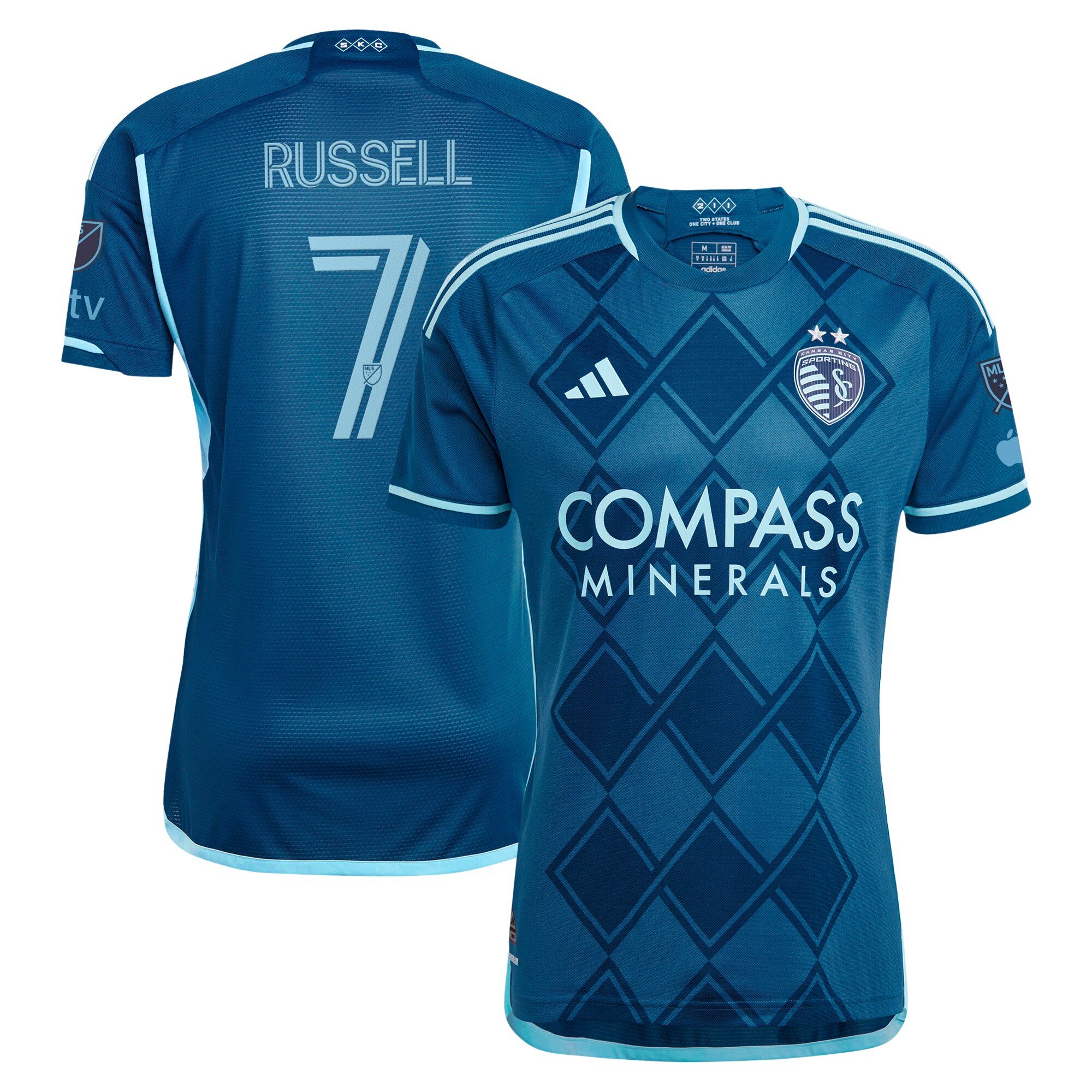 men8217s sporting kansas city johnny russell adidas navy 2024 diamonds our forever authentic player jersey | San Jose Earthquakes Hats, Jerseys & MLS Apparel