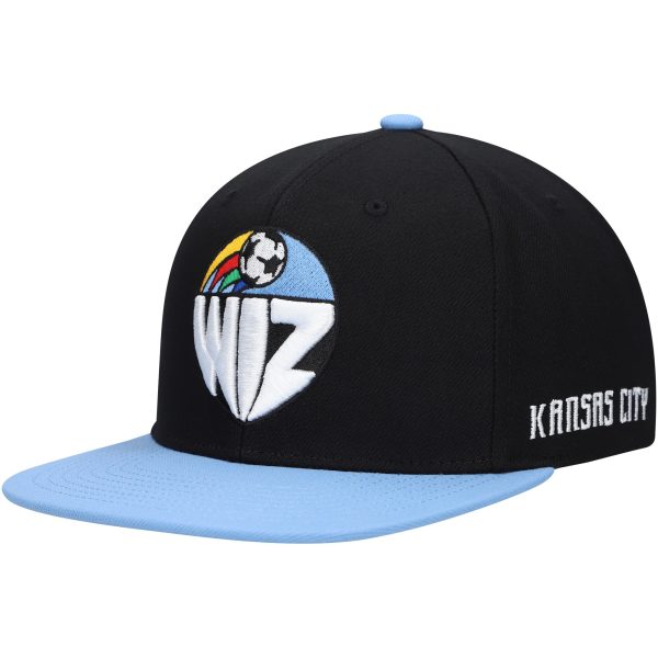 men8217s sporting kansas city mitchell amp ness black throwback logo snapback hat | San Jose Earthquakes Hats, Jerseys & MLS Apparel