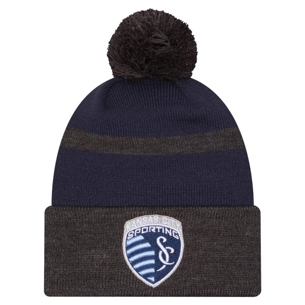 men8217s sporting kansas city new era blue 2025 kickoff cuffed knit hat with pom | San Jose Earthquakes Hats, Jerseys & MLS Apparel