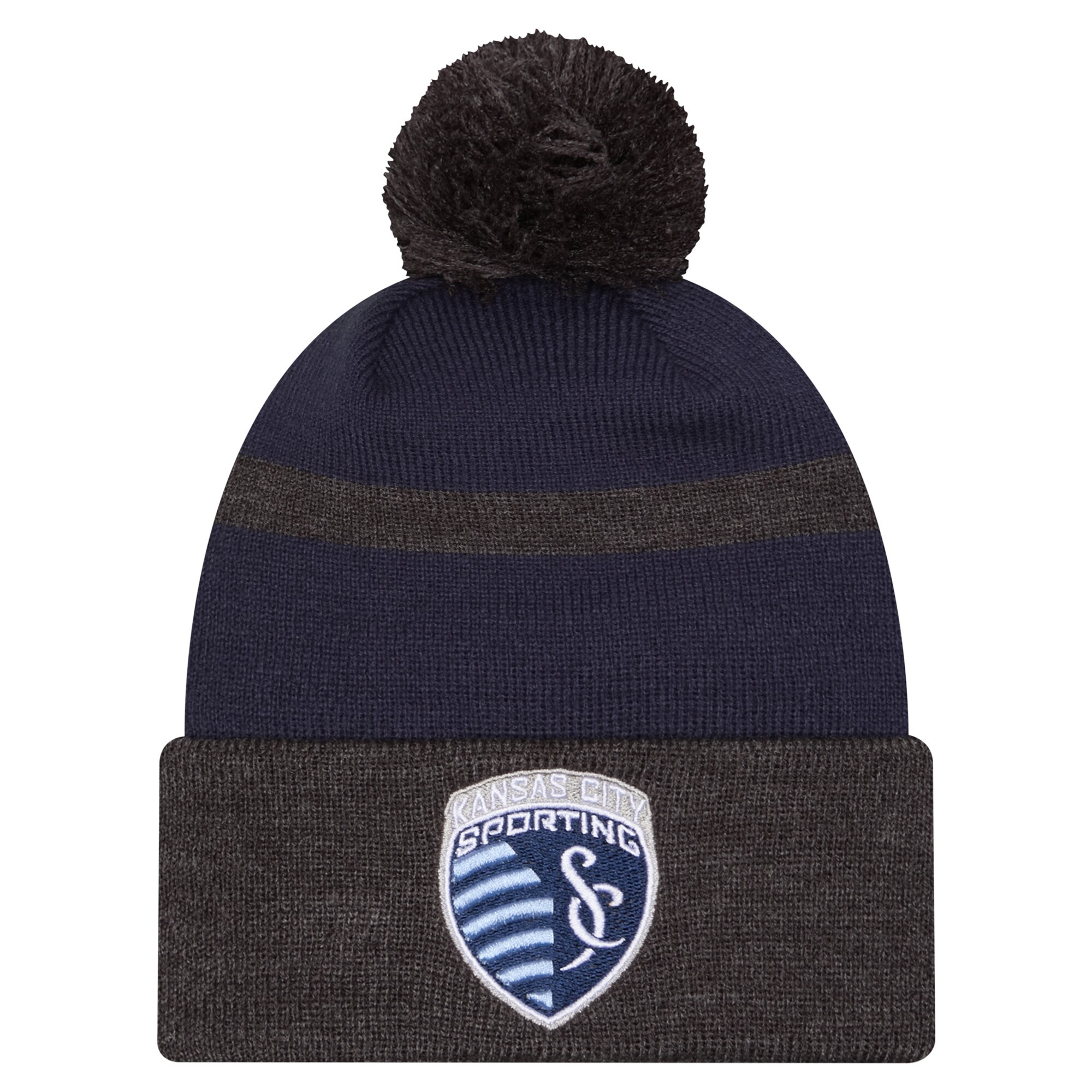 men8217s sporting kansas city new era blue 2025 kickoff cuffed knit hat with pom | San Jose Earthquakes Hats, Jerseys & MLS Apparel