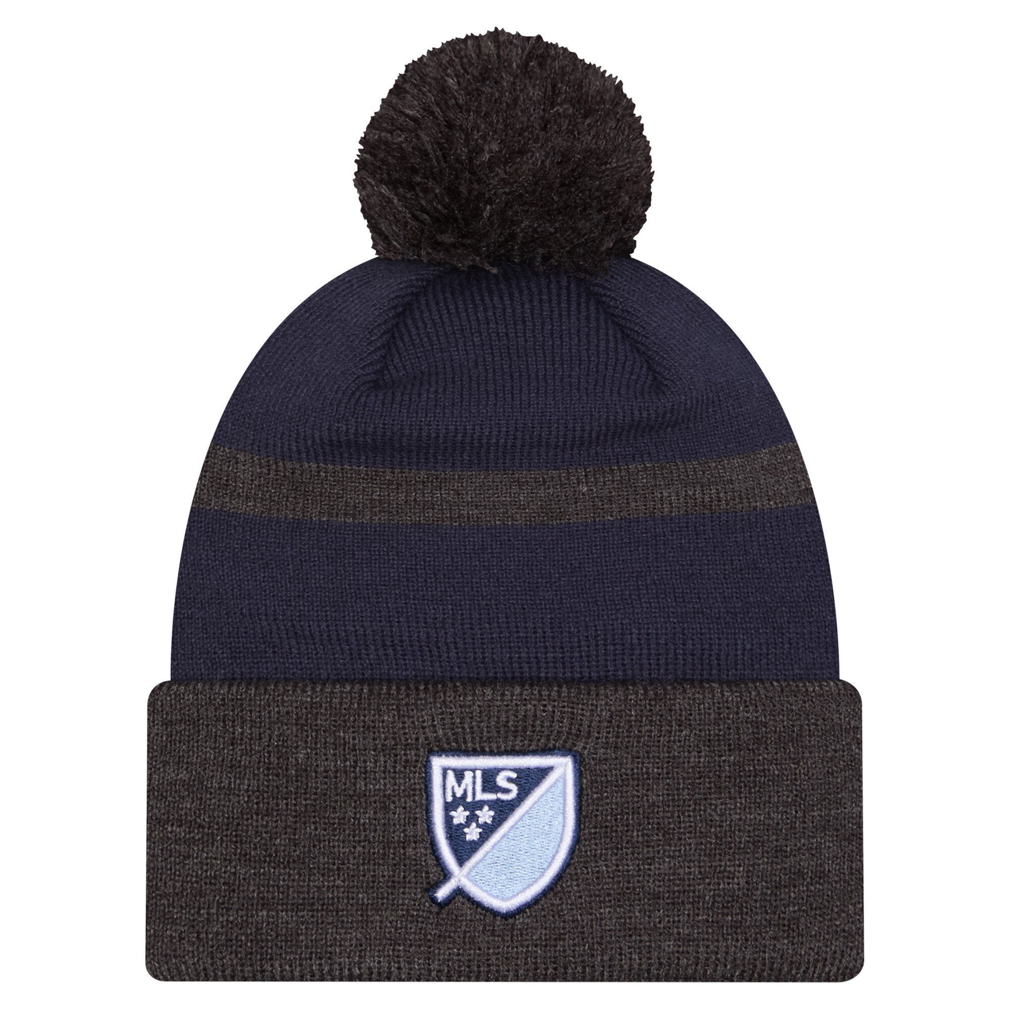 men8217s sporting kansas city new era blue 2025 kickoff cuffed knit hat with pom | San Jose Earthquakes Hats, Jerseys & MLS Apparel