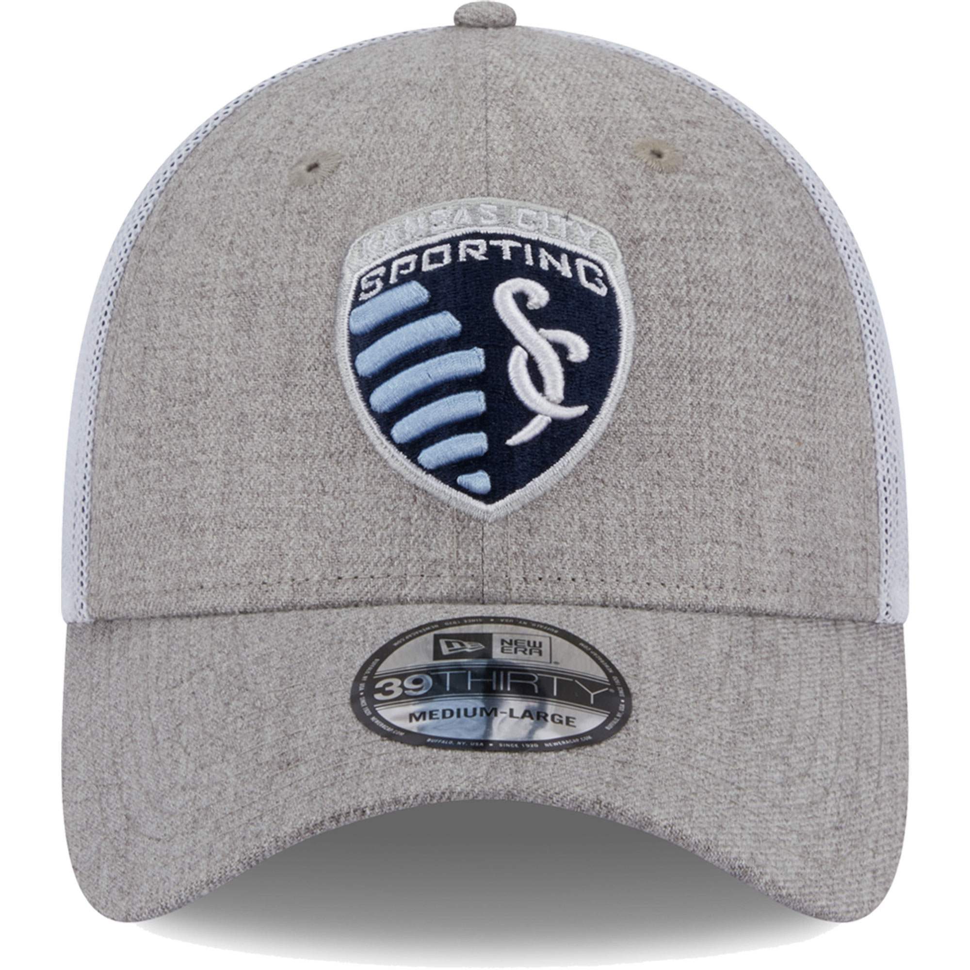 men8217s sporting kansas city new era heather graywhite 39thirty trucker flex hat | San Jose Earthquakes Hats, Jerseys & MLS Apparel
