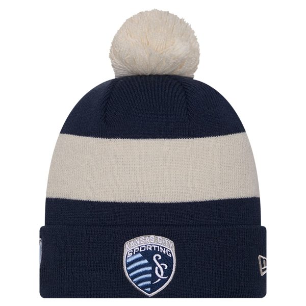 men8217s sporting kansas city new era navy 2024 kick off collection cuffed knit hat with pom | San Jose Earthquakes Hats, Jerseys & MLS Apparel