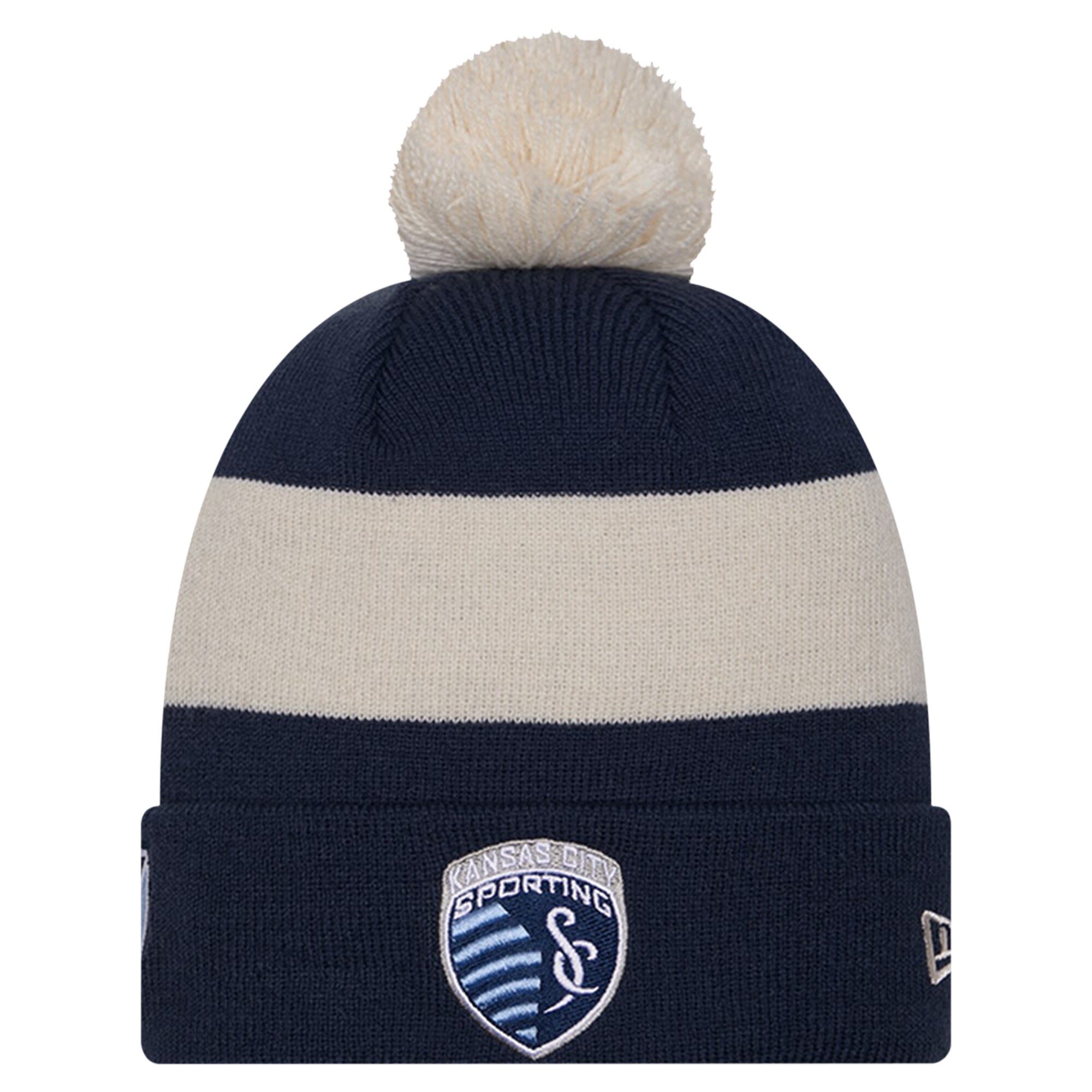 men8217s sporting kansas city new era navy 2024 kick off collection cuffed knit hat with pom | San Jose Earthquakes Hats, Jerseys & MLS Apparel