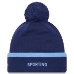 men8217s sporting kansas city new era navy wordmark kick off cuffed knit hat with pom | San Jose Earthquakes Hats, Jerseys & MLS Apparel