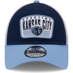 men8217s sporting kansas city new era navylight blue patch 9forty trucker snapback hat | San Jose Earthquakes Hats, Jerseys & MLS Apparel