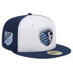 men8217s sporting kansas city new era whitenavy 2024 kick off collection 59fifty fitted hat | San Jose Earthquakes Hats, Jerseys & MLS Apparel