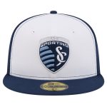 men8217s sporting kansas city new era whitenavy 2024 kick off collection 59fifty fitted hat | San Jose Earthquakes Hats, Jerseys & MLS Apparel