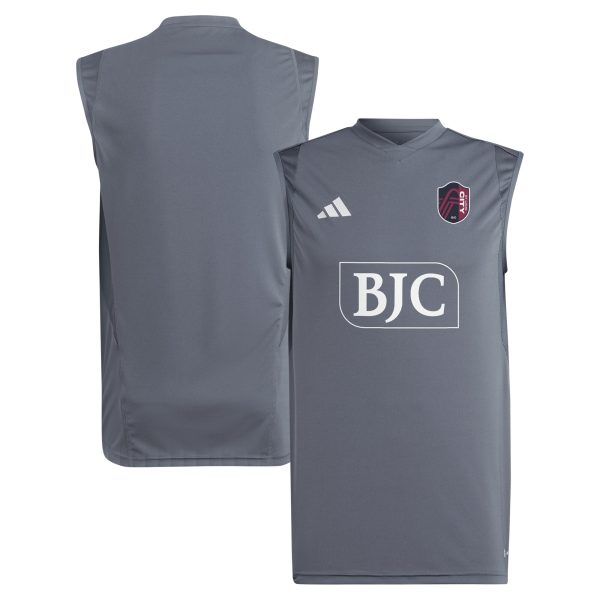 men8217s st. louis city sc adidas gray 2024 sleeveless training jersey | San Jose Earthquakes Hats, Jerseys & MLS Apparel