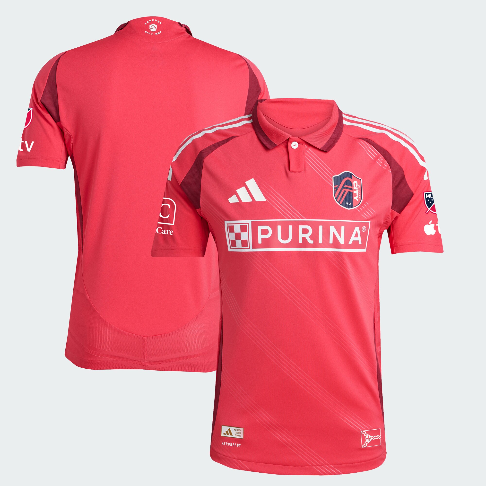 men8217s st. louis city sc adidas red 2025 forever city red authentic jersey | San Jose Earthquakes Hats, Jerseys & MLS Apparel