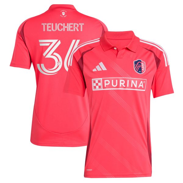 men8217s st. louis city sc cedric teuchert adidas pink 2025 forever city red replica player jersey | San Jose Earthquakes Hats, Jerseys & MLS Apparel