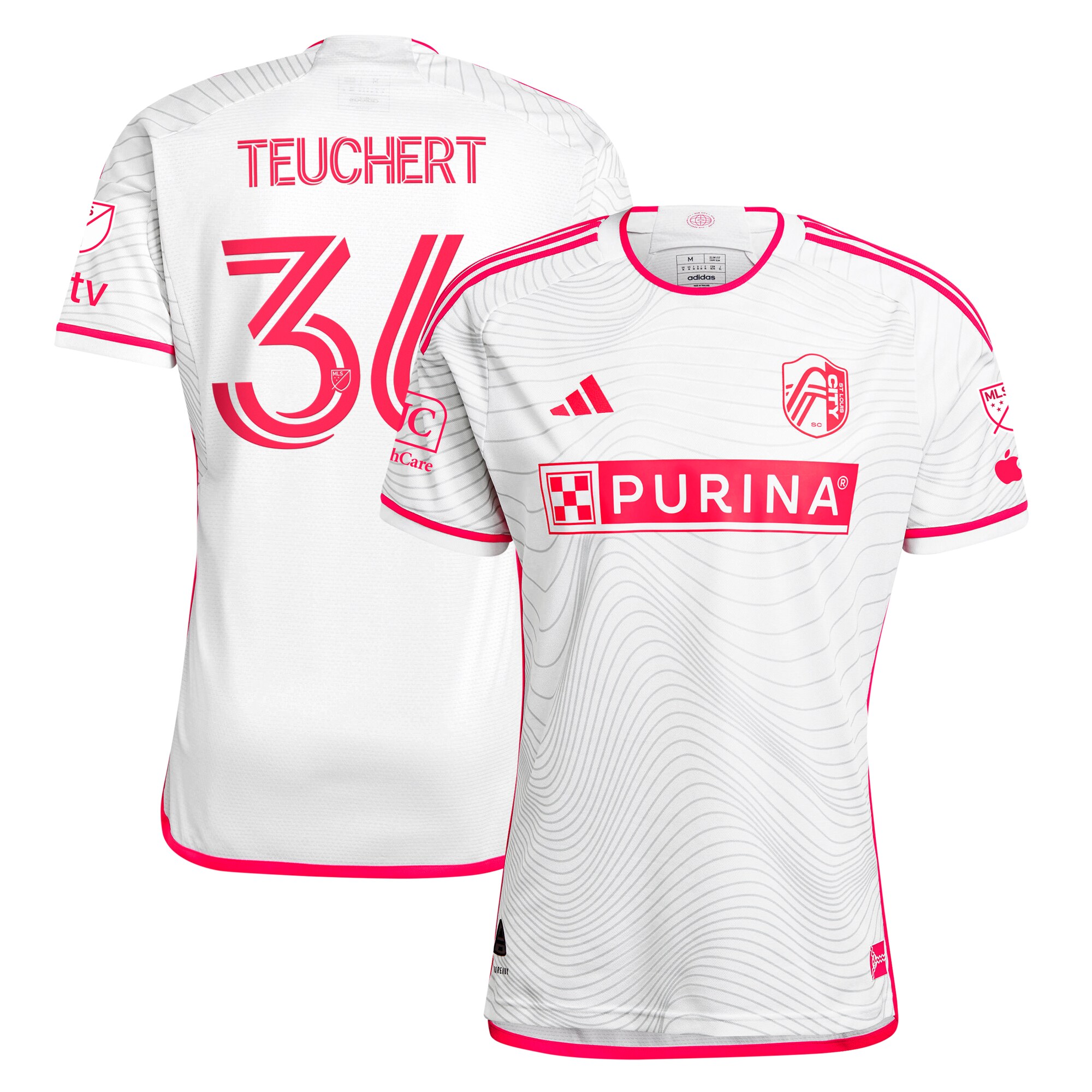 men8217s st. louis city sc cedric teuchert adidas white 2024 the confluence kit authentic player jersey | San Jose Earthquakes Hats, Jerseys & MLS Apparel
