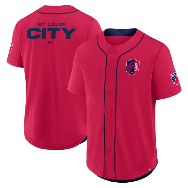 men8217s st. louis city sc fanatics red injury time baseball jersey | San Jose Earthquakes Hats, Jerseys & MLS Apparel