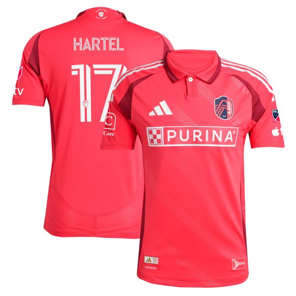 men8217s st. louis city sc marcel hartel adidas red 2025 forever city red authentic player jersey | San Jose Earthquakes Hats, Jerseys & MLS Apparel