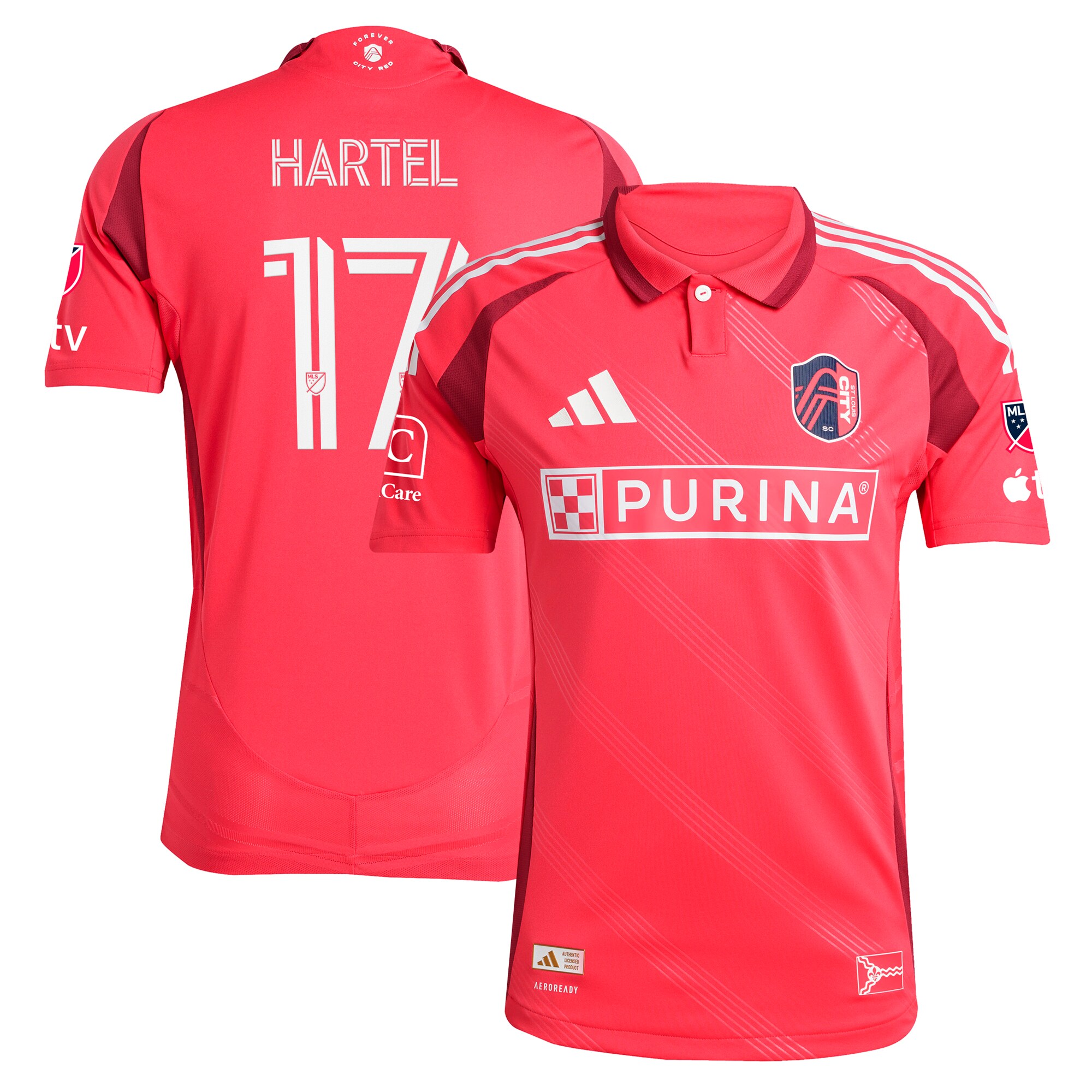 men8217s st. louis city sc marcel hartel adidas red 2025 forever city red authentic player jersey | San Jose Earthquakes Hats, Jerseys & MLS Apparel